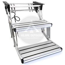 ADVENTURER DOUBLE MOTORHOME STEP WITH LED LIGHT MANUAL DROP DOWN CARAVAN STAIR