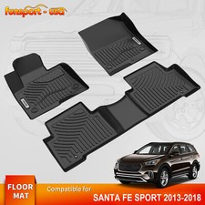 Floor Mats Liner For 2013-2018 Hyundai Santa Fe Sport TPE All Weather 3D Molded