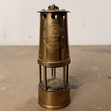 Vintage Brass Davy Safety Lamp