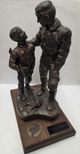 Pheasants Forever "The Legacy" Man & Boy Hunting Sculpture 1997 Resin? Metal?
