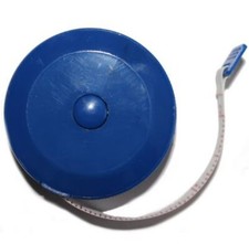 Body Measuring Tape 150cm Fabric Dressmakers Sewing Retratable Diet Ruler BLUE