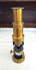 Old brass field microscope