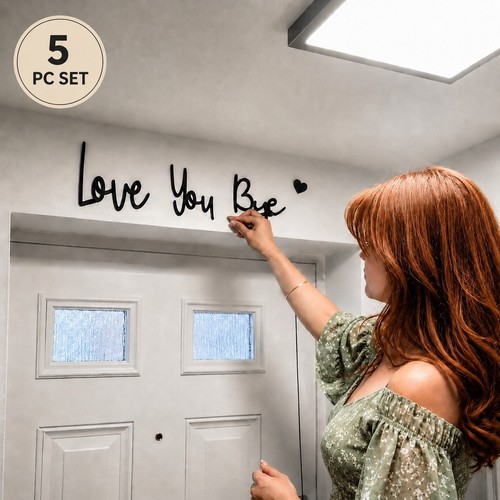 5pc love you bye - you, wooden