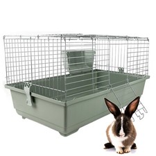 Rabbit Guinea Pig Indoor Cage Bunny 80cm 100cm 120cm 80 100 120 Beige Silver