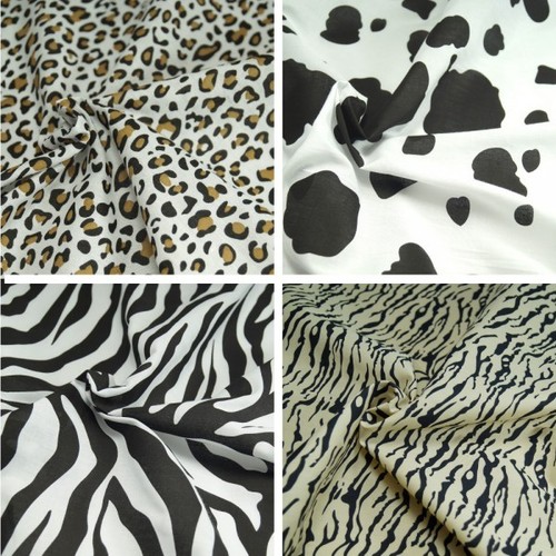 Polycotton fabric animal print - polycotton,
