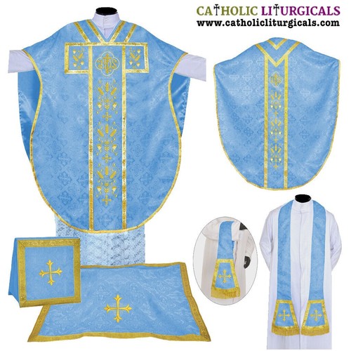 New marian blue chasuble - marian,