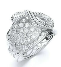 Sterling Silver Gents Saddle Ring Full Hallmark