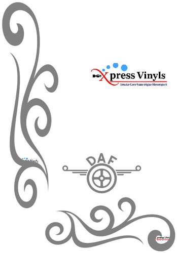 Daf axle side window decals - decals, x
