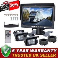 Car Reversing Camera For Truck Bus Monitor Rear View Kit Monitor Van 4Pin 12-24v