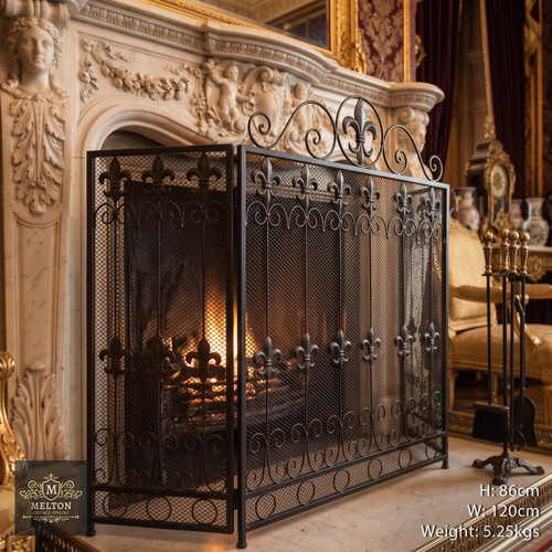 Fire screen folding metal - fire,