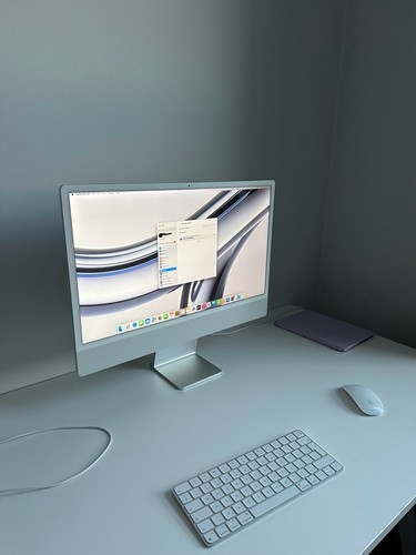 Apple imac 24in - 24in, silver