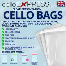 Clear Cello Display Bags Self