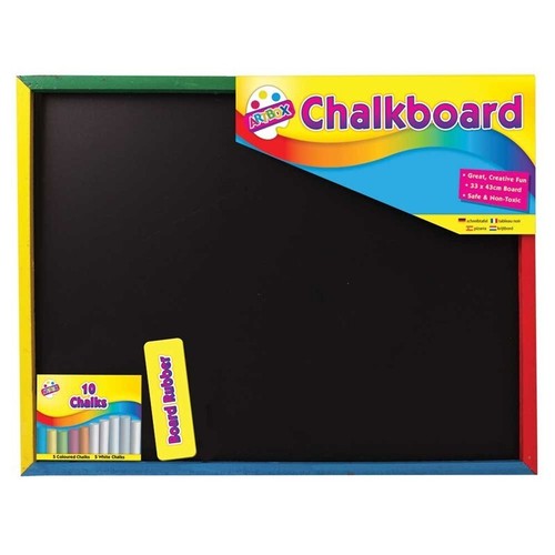 Large chalkboard with chalk - chalkboard, &