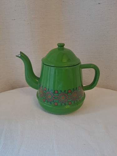 Vintage danish enamel teapot - danish,