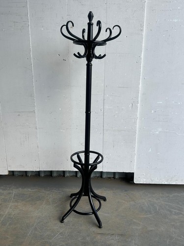Black bentwood coat stand - black,