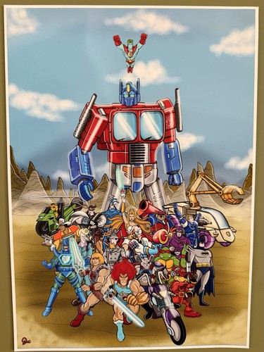 Retro cartoons poster - 80’s,