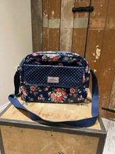 Cath Kidston London Baby Zip Changing Shoulder Bag Crossbody Navy Blue Floral