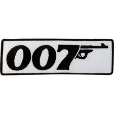 007 Patch Iron Sew On Clothes James Bond Fancy Dress Costume Embroidered Badge