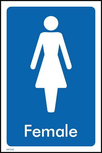 Female toilet sign sticker - toilet,