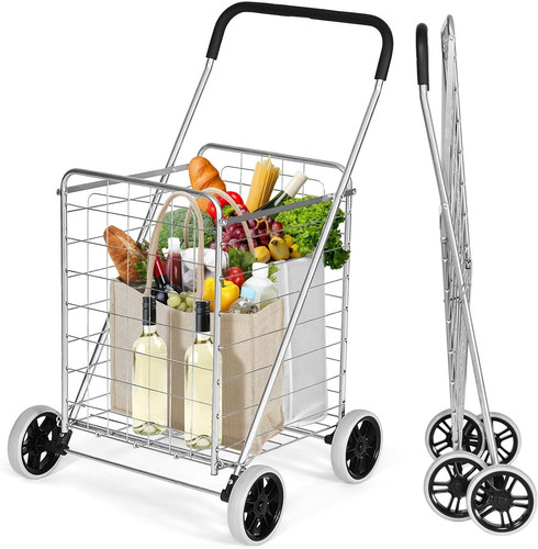 83l folding shopping trolley - shopping,