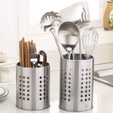 Stainless Steel Cutlery Stand Home Kitchen Sink Tidy Drainer Utensil Holder