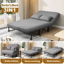 Sofa Bed Budget 2 Seater Fabric Folding Convertible Click Clack Couch Sofabed UK