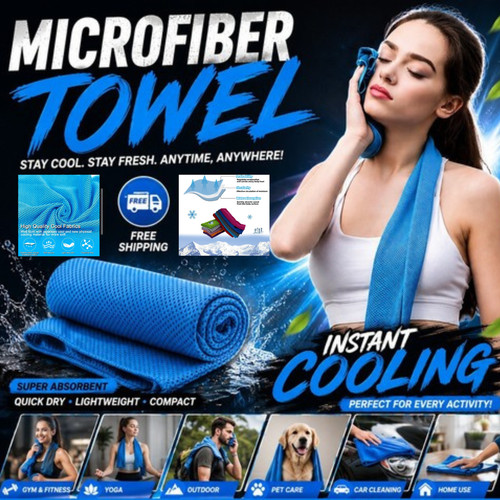 Instant cooling towel ice - towel,
