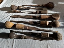 Joblot of 9x Assorted Vintage Workshop Screwdrivers - Wooden Handles - Flatblade