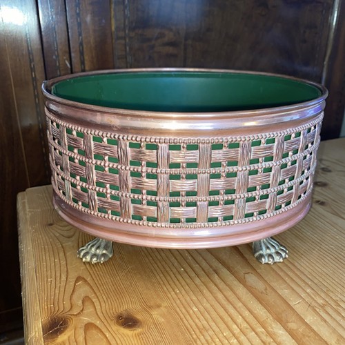 Vintage oval copper - copper, planter
