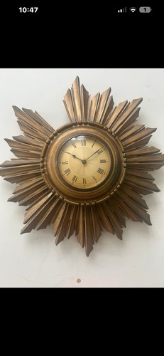 Vintage gold sunburst wall - vintage,