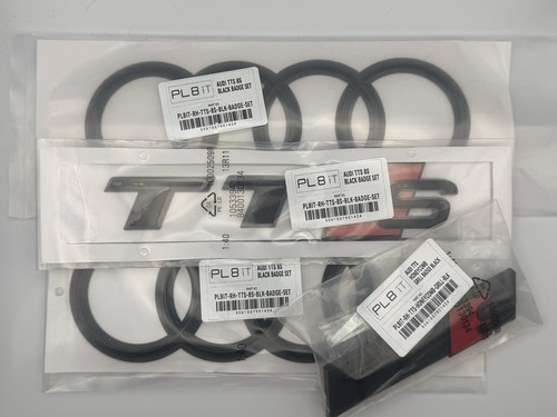 Gloss black badge set audi - gloss, tts