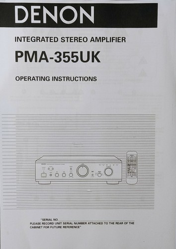 Denon pma 355uk stereo - pma-355uk,