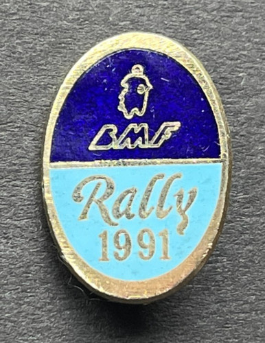 Motorcycle pin badge bmf rally - badge,