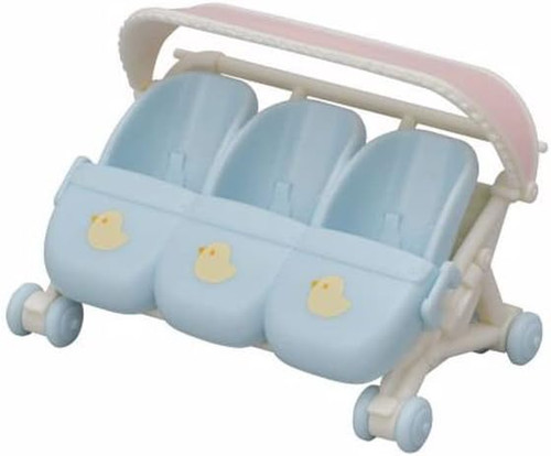 Triplets stroller dollhouse - stroller,,
