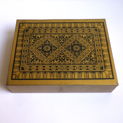 Vintage card lined metal - vintage,