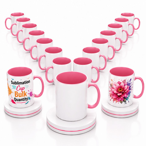 Pink sublimation mug bulk - mug,