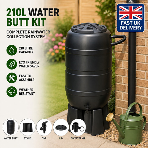 210l rain water - water, butt