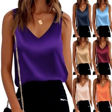 Ladies Strappy Satin Silk Vest