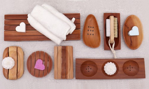 Mahogany soap dish natural - mahogany,