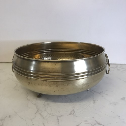 Vintage hammered brass trough - vintage,