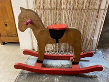 OLD WOODEN ROCKING HORSE 60s