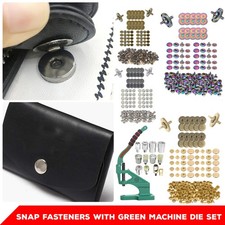Heavy Duty Snap Fasteners Popper Studs Fixing Dies Kit with Hand Press Machine