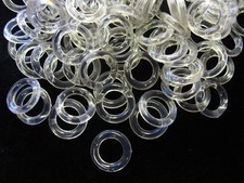 50 Clear Plastic 13mm Roman Blind Rings