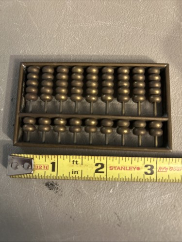 Miniature brass abacus - miniature,