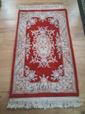 Rug Chinese Wool With Red