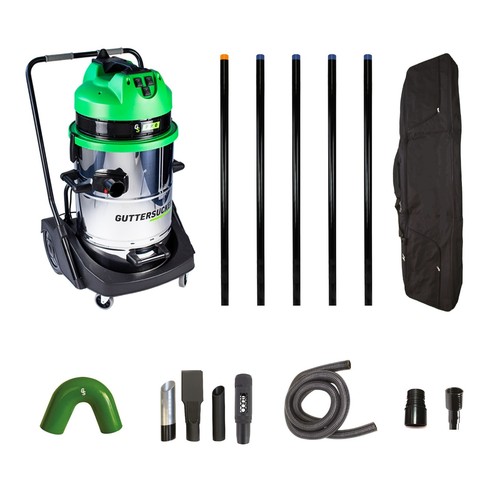 Gutter cleaning vacuum system - gutter,