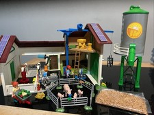 Playmobil 70132 Large Farm With Silo, Farm Animals, Preowned