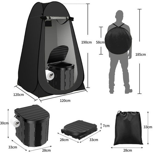 Portable outdoor toilet tent - toilet,