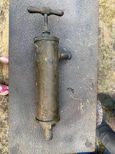 Vintage brass bilge pump - brass, hand