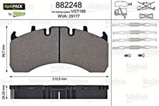 VALEO Brake Pad Set Fits RENAULT TRUCKS Premium VOLVO Fh Fm 20568713